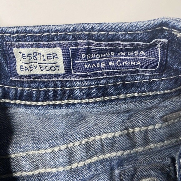 Miss Me Jeans Womens Size 27 Bootcut Bling Thick Stitch Equestrian Low R… - Picture 5 of 9